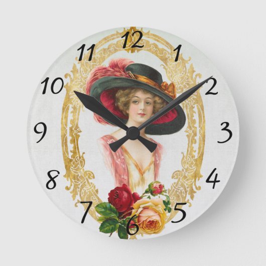 Vintage Franch Clock Runde Wanduhr (Vorderseite)