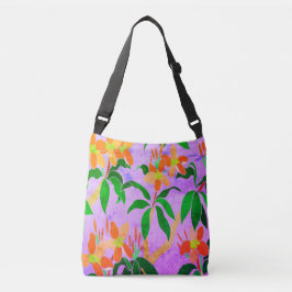Vintage Frangipani-Crossbody-Tasche Tragetaschen Mit Langen Trägern