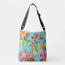 Vintage Frangipani-Crossbody-Tasche Tragetaschen Mit Langen Trägern