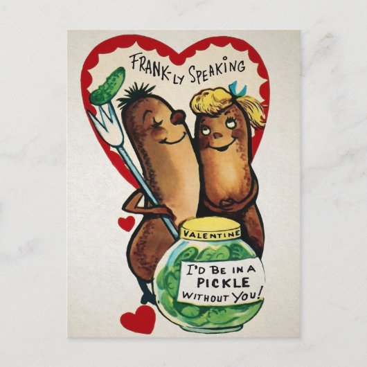 Vintage Fränke Valentine Postkarte (Vorderseite)