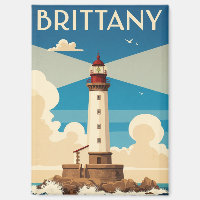 Vintage Frankreich Bretagne Leuchtturm Postkarte