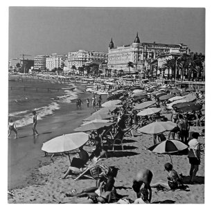 Vintage Frankreich Cannes der Strand Fliese