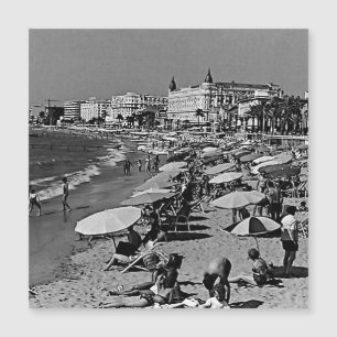 Vintage Frankreich Cannes der Strand Magnetkarte