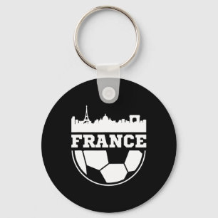 Vintage Frankreich Fußballtrikot Geschenk für Spie Schlüsselanhänger