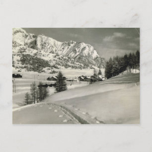 Vintage Frankreich  Gebirgsszene im Winter Postkarte