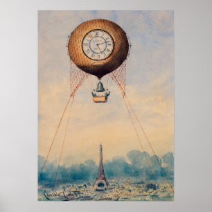 Vintage-Frankreich-Illustrationsposter Poster