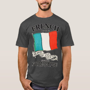 Vintage Frankreich Landesflagge T-Shirt