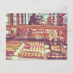 Vintage-Frankreich-Macaroon-Macaron-Shop Postkarte