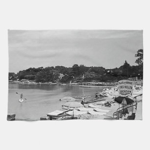 Vintage Frankreich Nizza Antibes Der Strand von Ga Geschirrtuch