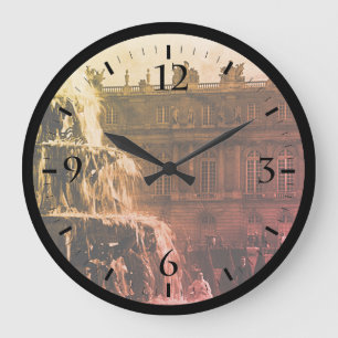 Vintage Frankreich Palast Versailles Pyramide Brun Große Wanduhr