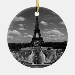 Vintage Frankreich Paris Brunnen Eiffelturm Keramik Ornament
