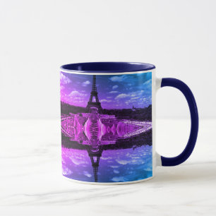 Vintage Frankreich Paris Brunnen Eiffelturm Tasse