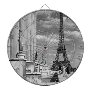 Vintage Frankreich Paris Eiffelturm Chaillot-Palas Dartscheibe
