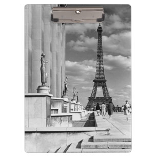 Vintage Frankreich Paris Eiffelturm Chaillot-Palas Klemmbrett