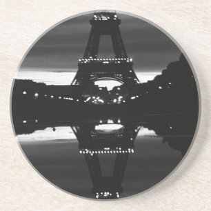Vintage Frankreich Paris Eiffelturm Reflexion 1970 Getränkeuntersetzer