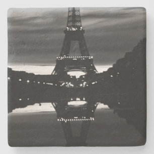 Vintage Frankreich Paris Eiffelturm Reflexion Steinuntersetzer