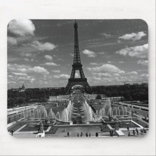 Vintage Frankreich Paris Fontänen Eiffelturm Mousepad