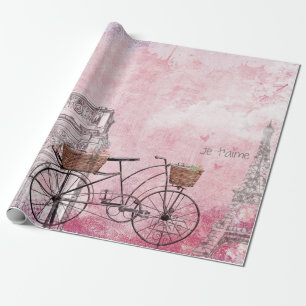 Vintage Frankreich Paris Geschenkpapier