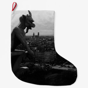 Vintage Frankreich Paris Notre-Dame-Kathedrale Teu Großer Weihnachtsstrumpf