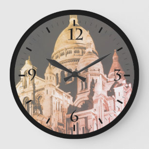Vintage Frankreich Paris Sacre Coeur Basilika Maus Große Wanduhr