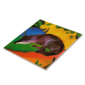 Vintage Franz Marc Blau-Schwarzer Fuchs Fliese (Seite)