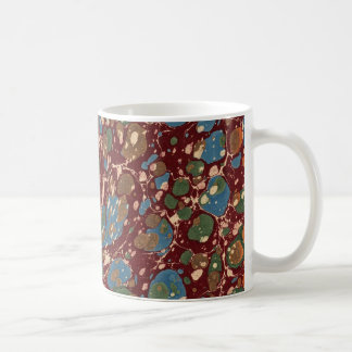 Vintage Franzose-gemarmortes Papier Kaffeetasse