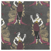 Vintage Franzose mit Wein auf Schwarz Stoff (Nahaufnahme)