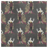 Vintage Franzose mit Wein auf Schwarz Stoff (Muster)