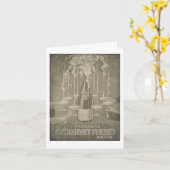 Vintage Franzosen Champagne feiern Karte (Gelbe Blume)