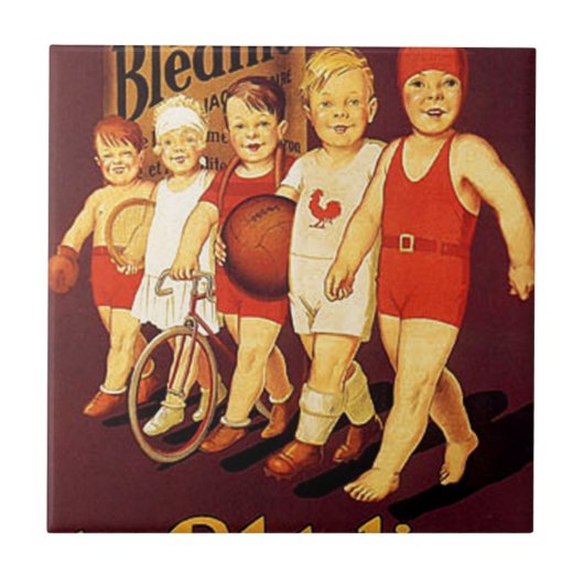 Vintage Franzosen, La bledine Fliese (Vorderseite)