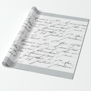 VINTAGE FRANZÖSISCH authentische Handschrift GESCH Geschenkpapier