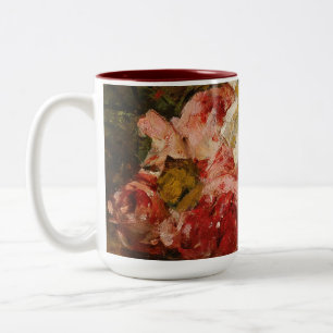 Vintage Französisch Georges Jeannin Rosen III Zweifarbige Tasse