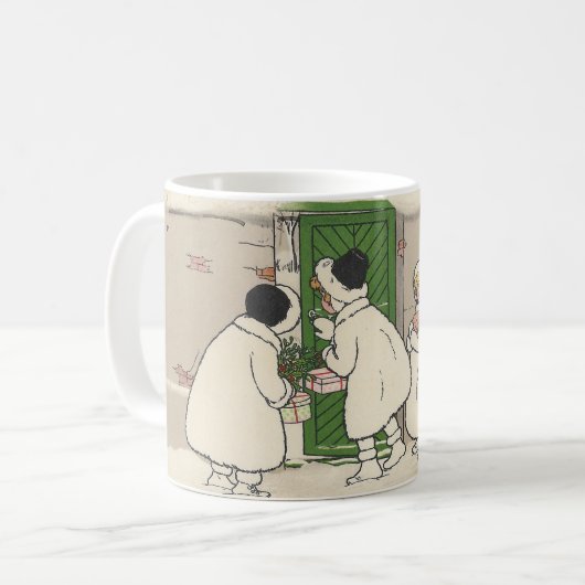 Vintage Französisch Geschenk Girls Weihnachten Tas Kaffeetasse (Vorderseite Links)