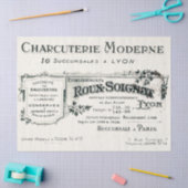 Vintage Französisch-Lyon-Geschäftstyppografie Seidenpapier (Basteln)