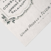 Vintage Französisch-Lyon-Geschäftstyppografie Seidenpapier (Detail)