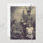 Vintage Französisch-Polynesien-Reise Postkarte (Vorne/Hinten)