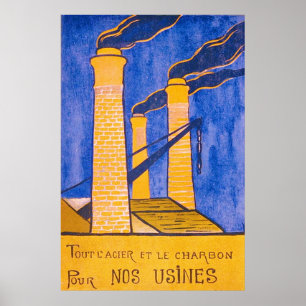 Vintage Französisch WW1. Poster