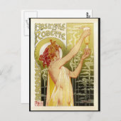 Vintage französische Absinth-Werbung Postkarte (Vorne/Hinten)