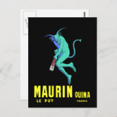 Vintage französische Alkoholwerbung Postkarte (Vorne/Hinten)