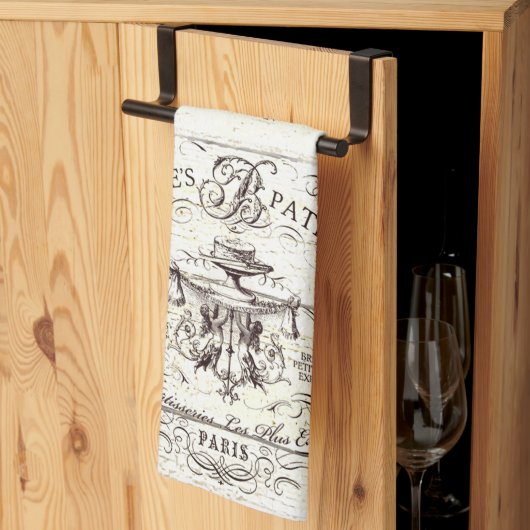 Vintage französische Bäckerei Geschirrtuch (Drittel gefaltet)