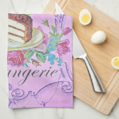 Vintage französische Bäckerei Schokolade Kuchen We Geschirrtuch (Viertel Falte)