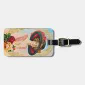 Vintage französische Bag-Tag Gepäckanhänger (Vorderseite horizontal)