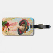 Vintage französische Bag-Tag Gepäckanhänger (Rückseite horizontal)