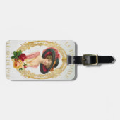 Vintage französische Bag-Tag Gepäckanhänger (Vorderseite horizontal)