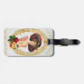 Vintage französische Bag-Tag Gepäckanhänger (Rückseite horizontal)