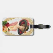 Vintage französische Bag-Tag Gepäckanhänger (Rückseite horizontal)