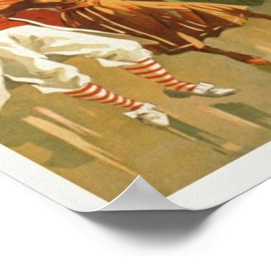 Vintage französische Ball-Werbung Poster (Ecke)