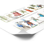 Vintage französische Ballet-Charaktere Fotodruck (Ecke)