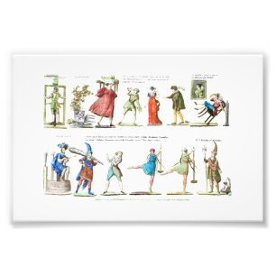 Vintage französische Ballet-Charaktere Fotodruck