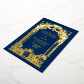 Vintage Französische Barock-Rokoko-Hochzeit Folieneinladung (Gedreht)